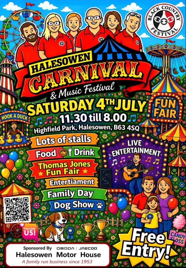 Halesowen Carnival and Music Festival 2026